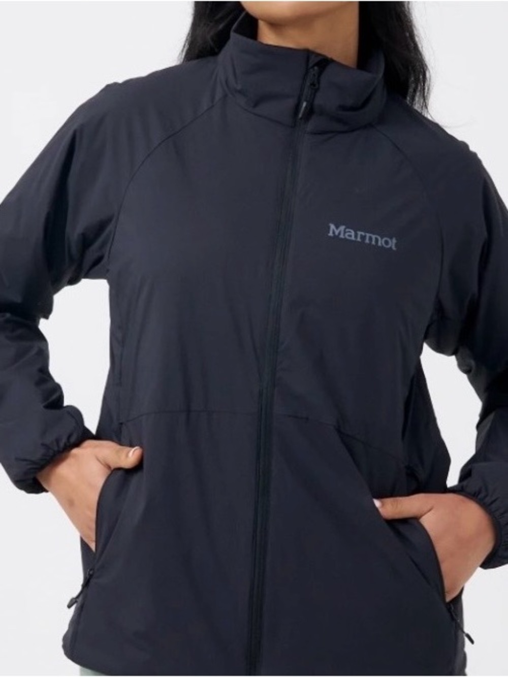 Marmot Womens XS Black Fleece Lined Softshell Jacket Full Zip High Pile